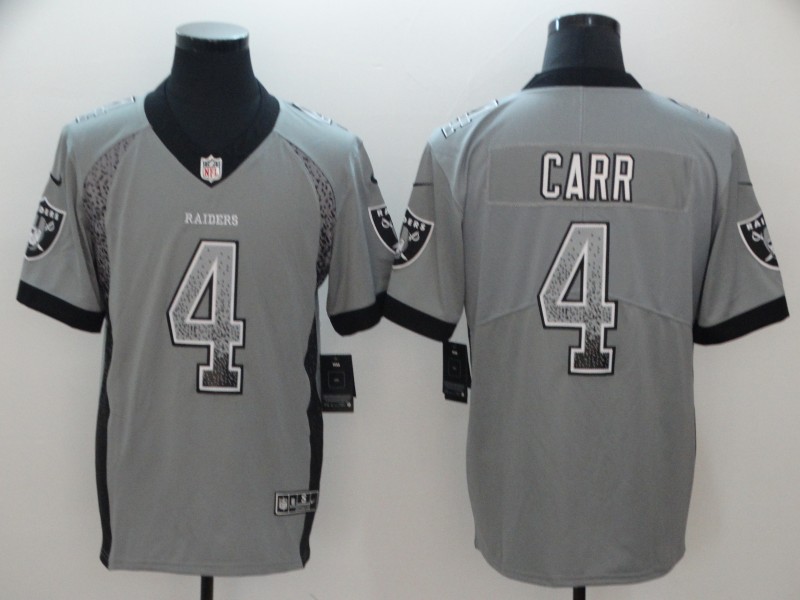 Men's Las Vegas Raiders Derek Carr #4 Gray Jersey